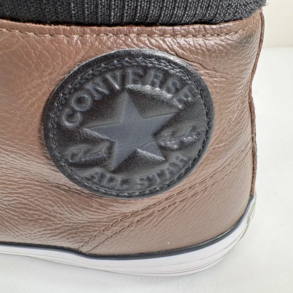Converse Chuck Taylor All Star Brown Leather High Top Sneakers 162413C Mens 10 - Picture 9 of 11